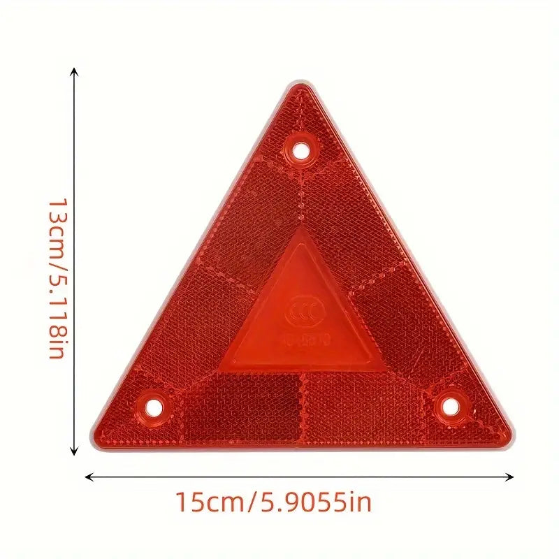 Triangle Réflecteur de Sécurité Rouge – Signalisation Haute Visibilité pour Prévention des Accidents