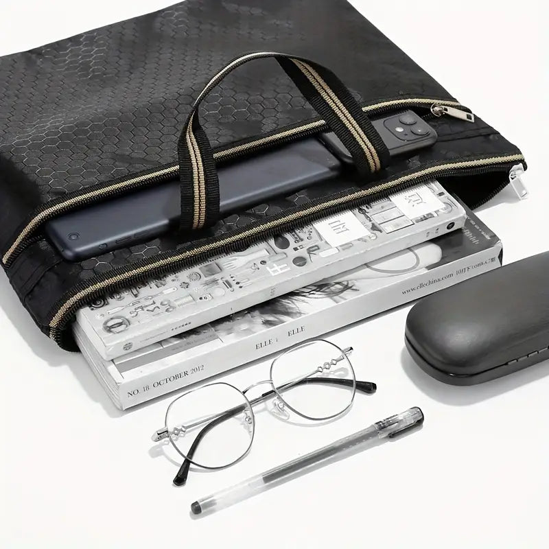 Mallette de rangement étanche pour documents A4 – Sacoche professionnelle légère avec poignée et fermeture éclair