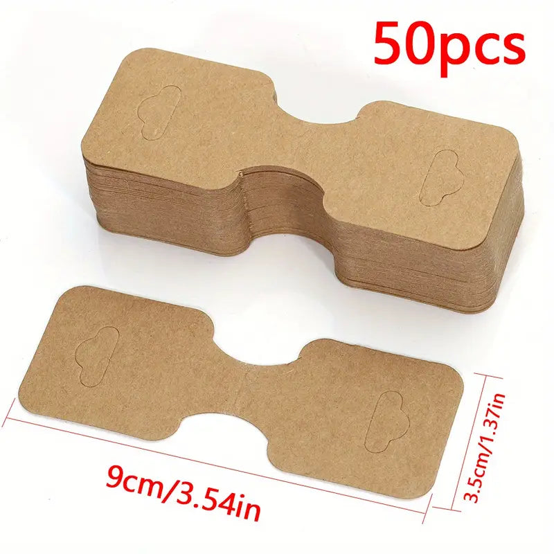 Cartes kraft pour présentation de bracelets – Étiquettes recyclables pour bijoux faits main et emballage créatif