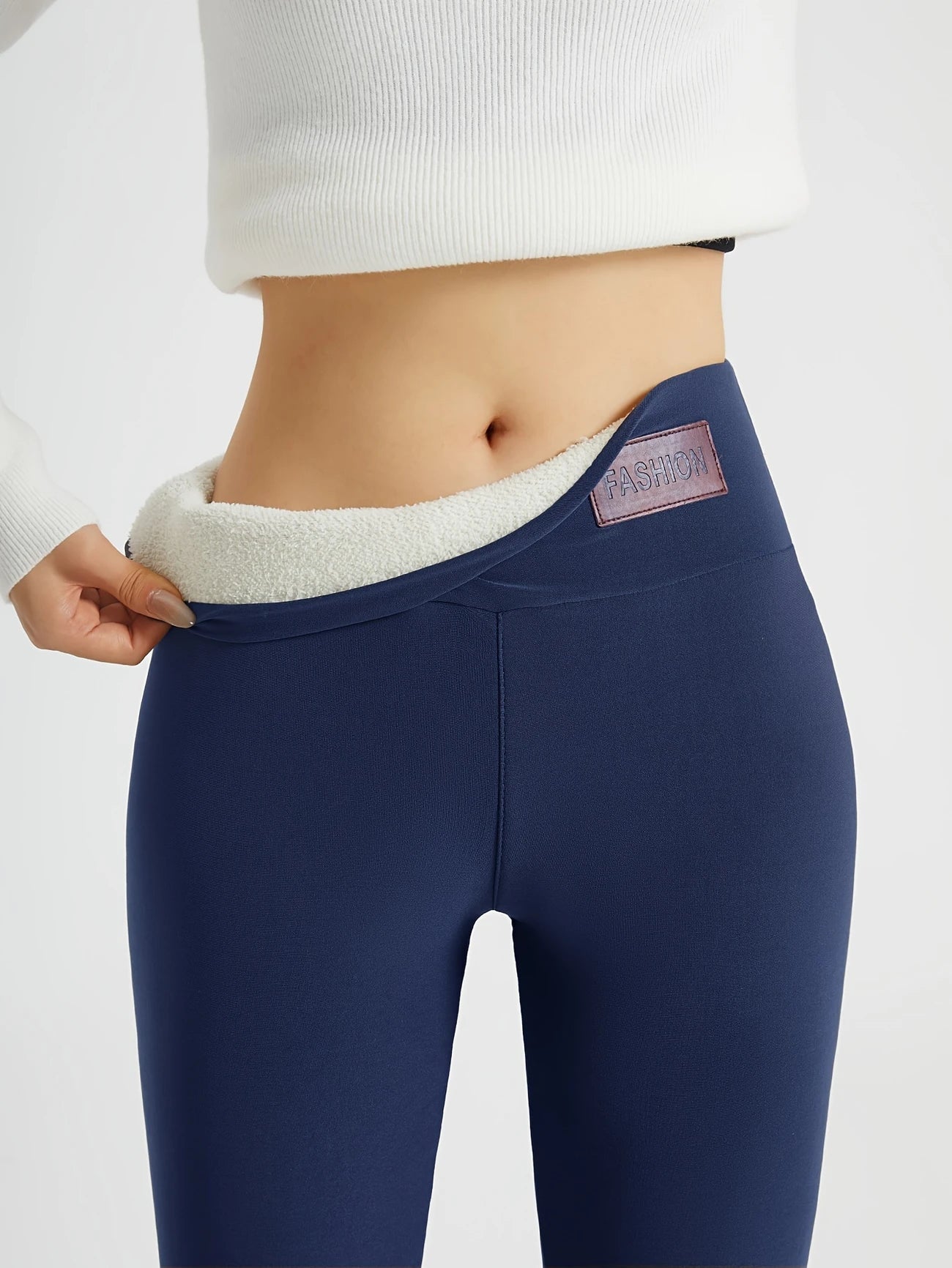 Legging Polaire Femme Taille Haute – Thermique et Doublé Hiver