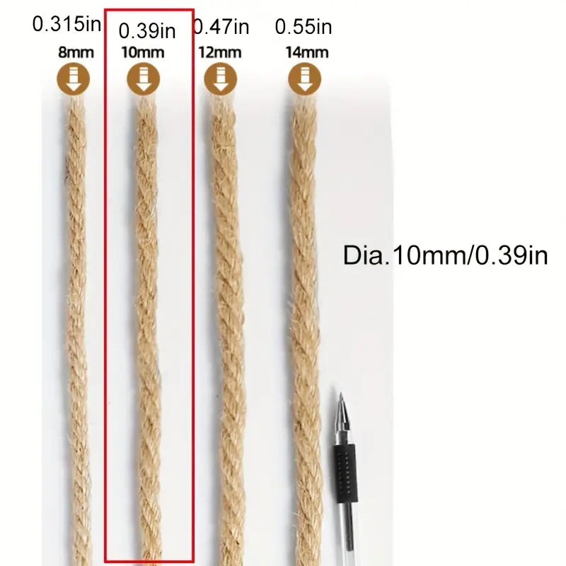 Corde en Jute Naturelle – Bobines et Rouleaux Multi-Tailles pour Emballage, Décoration et Bricolage
