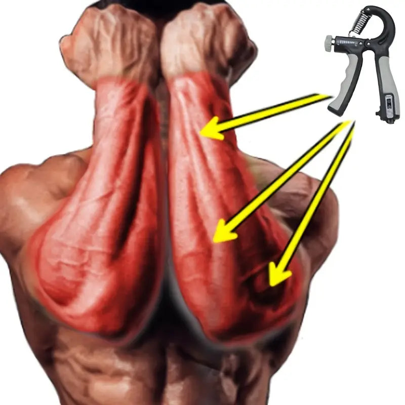 Exerciseur de main réglable 5 à 60 kg – Appareil musculation poigne avec compteur