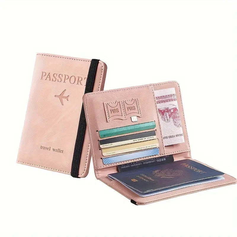 Porte-Passeport et Porte-Cartes de Voyage – Étui Organisateur Multifonction avec Rangement SIM et Billets