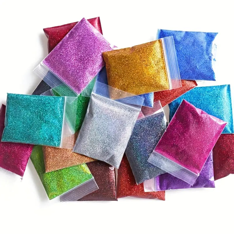 Vernis en Poudre Pailleté Holographique – Couleurs Brillantes pour Nail Art Scintillant