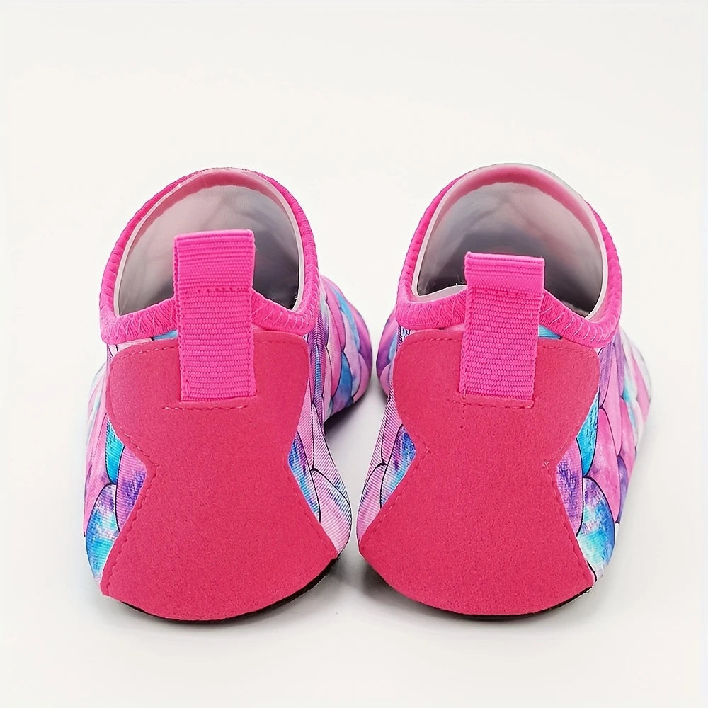 Chaussures Aquatiques Enfant Motif Écailles – Antidérapantes et Ultra Légères