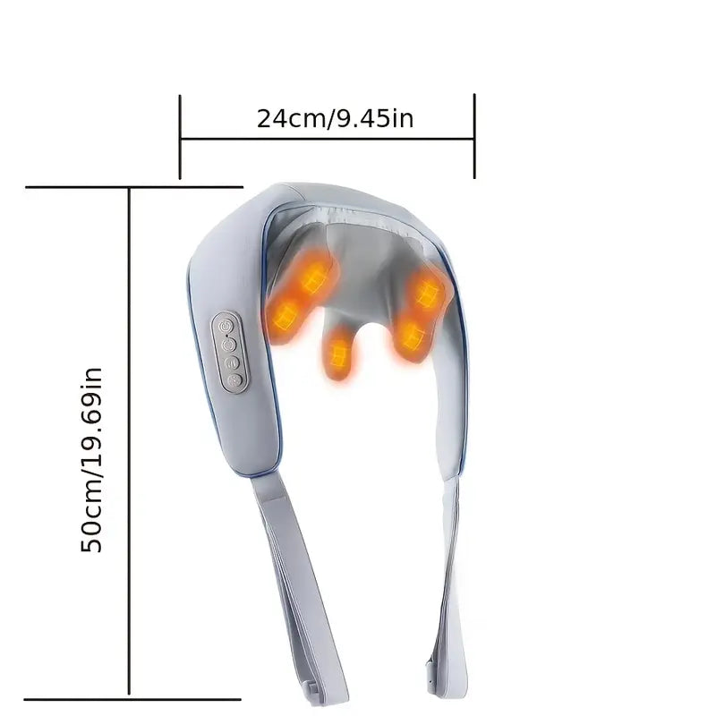 Masseur Électrique Épaules et Cou – Appareil de Massage Shiatsu avec Chaleur pour Soulager les Tensions Musculaires à Domicile