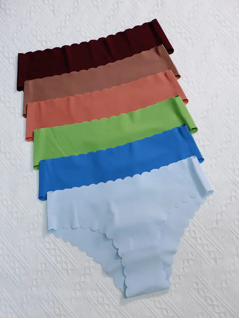 Lot de Culottes Invisibles Femme Sans Couture à Finition Ondulée – Ultra Douces & Sans Marque