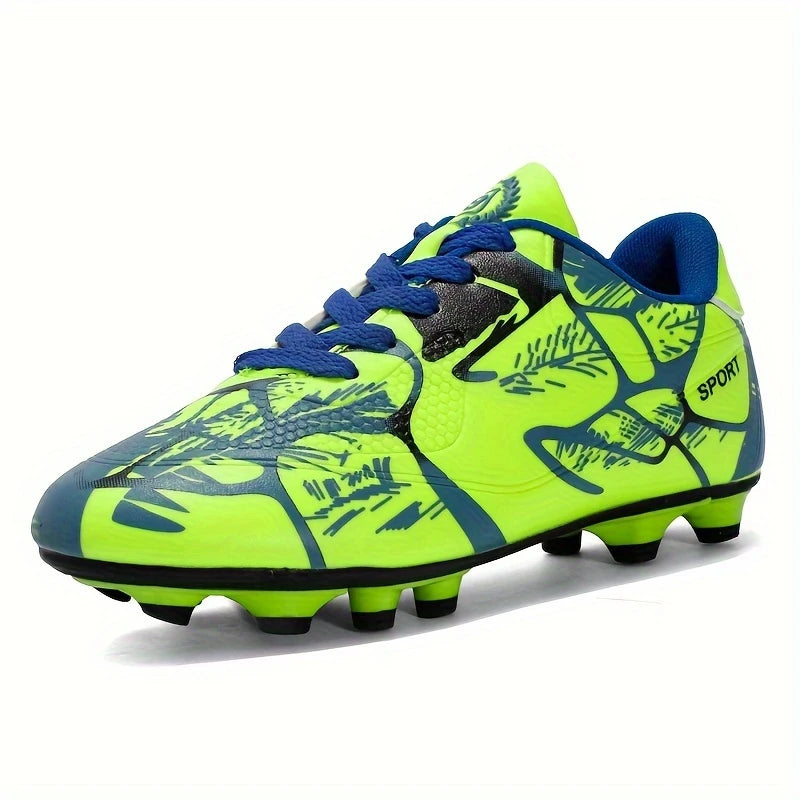 Chaussures de Football Enfant Garçon – Crampons Antidérapants Terrain Sec
