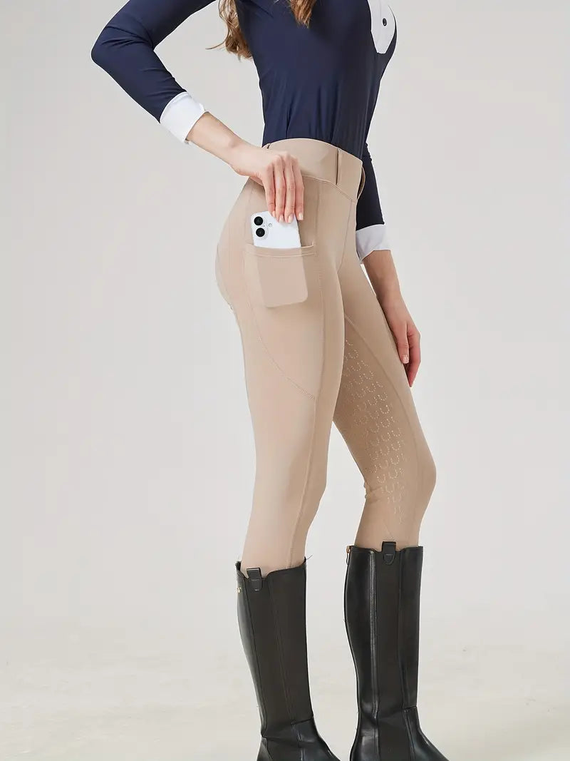 Pantalon d’Équitation Femme Antidérapant – Legging Technique Confort et Style pour Cavalière