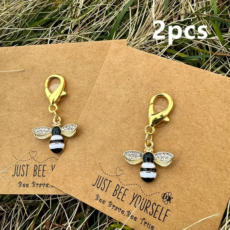 Porte-clés Abeille Dorée avec Carte Message – Cadeau Symbolique Inspirant 'Just Bee Yourself