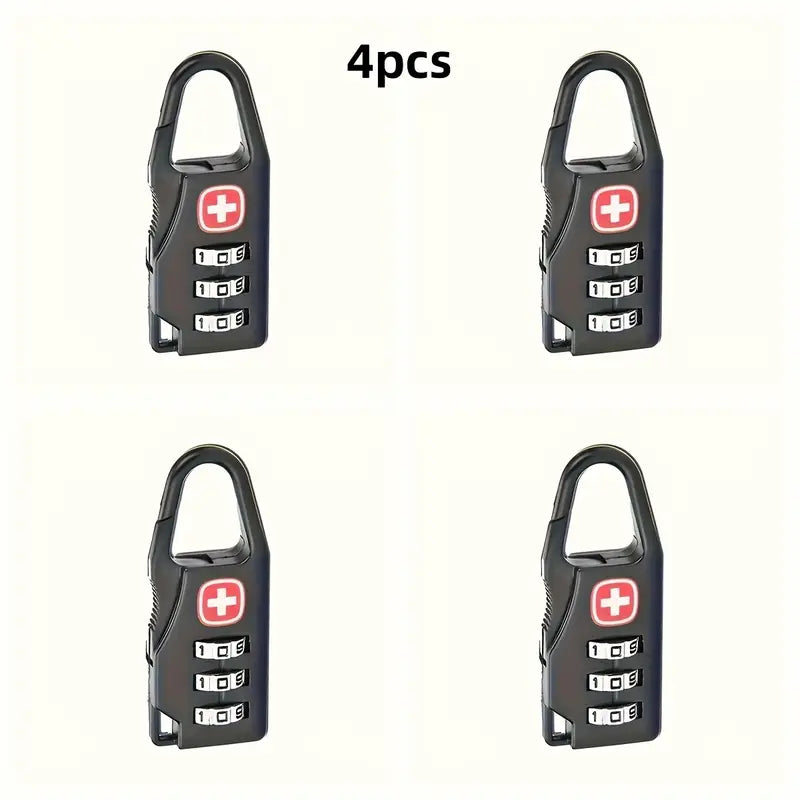 Cadenas TSA à Code pour Valise – Serrure de Sécurité à 3 Chiffres Homologuée pour Bagage de Voyage