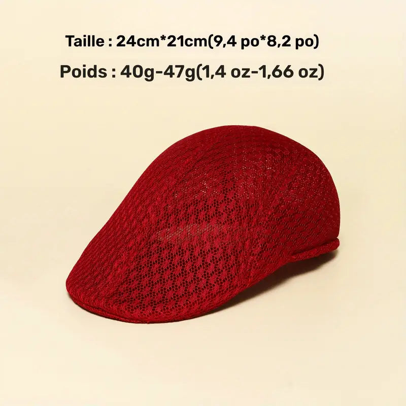Casquette plate homme été bleu marine – Chapeau léger respirant en maille élégante