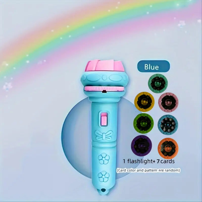 Lampe Projecteur d’Histoires pour Enfants – Jouet Éducatif avec Images Colorées et Veilleuse Ludique