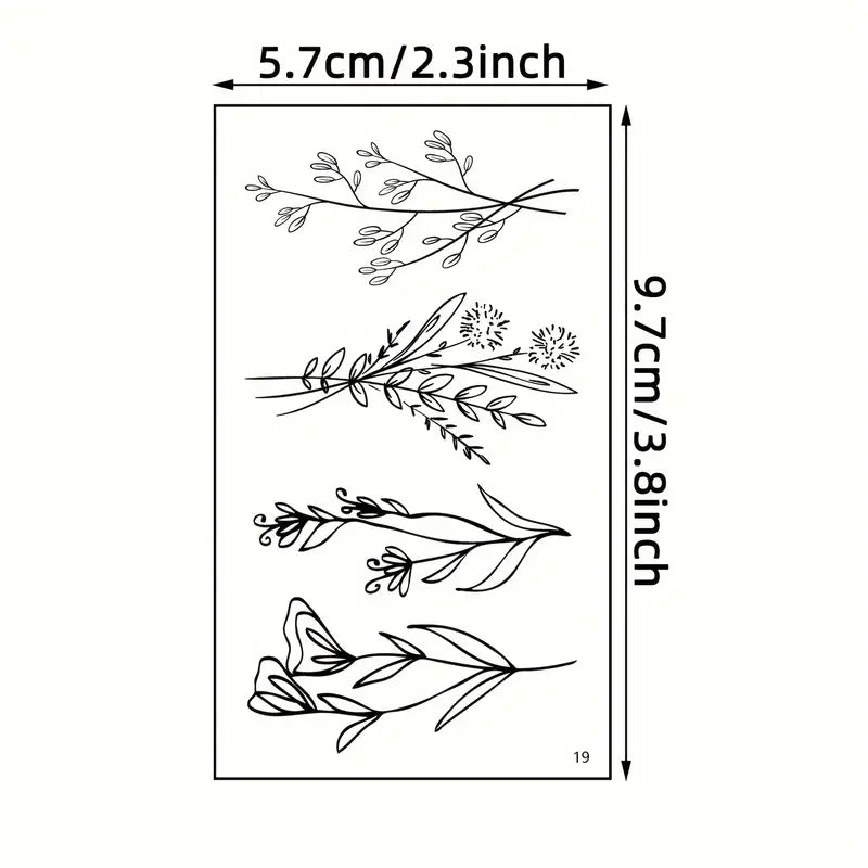 Tatouages Éphémères Minimalistes – Motifs Papillons, Fleurs et Citations Élégantes pour Bras, Poignet ou Épaule