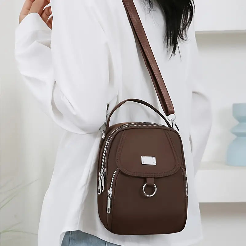 Sac Besace Femme Multipoches  Petit Sac Bandoulière Élégant et Pratique au Quotidien