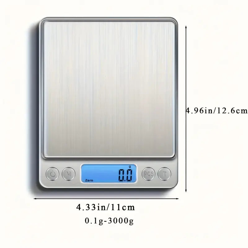 Balance de Cuisine Électronique 0.1g-3000g avec Écran LCD – Précision pour Pesage Alimentaire et Pâtisserie