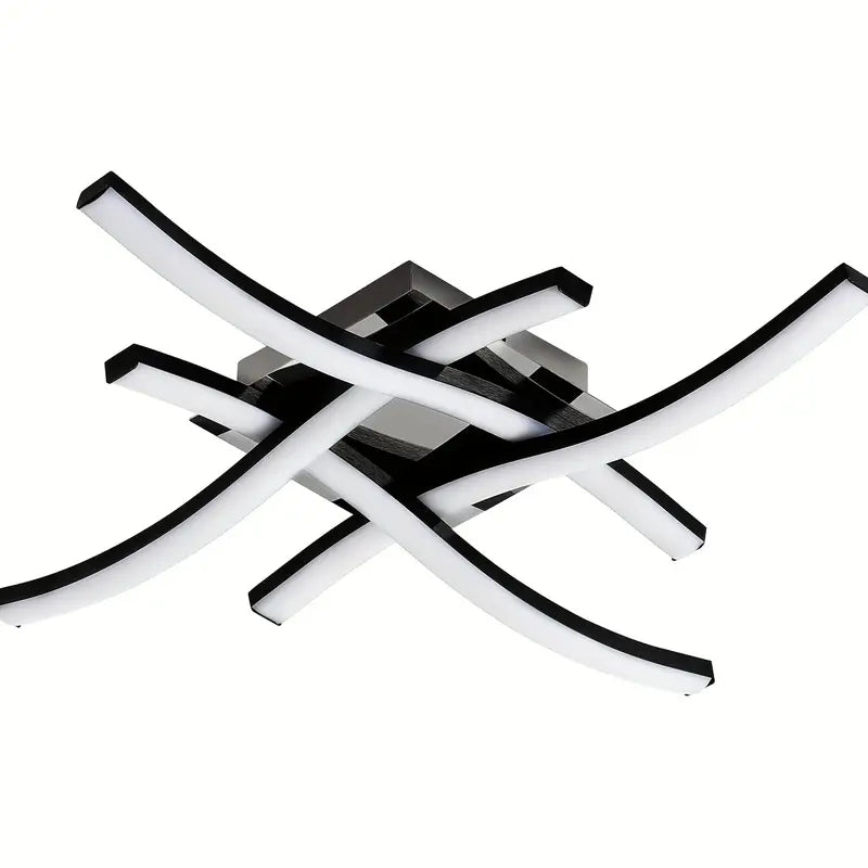 Plafonnier LED Design Moderne en Forme Ondulée – Luminaire d’Éclairage Intérieur pour Salon, Salle à Manger et Chambre