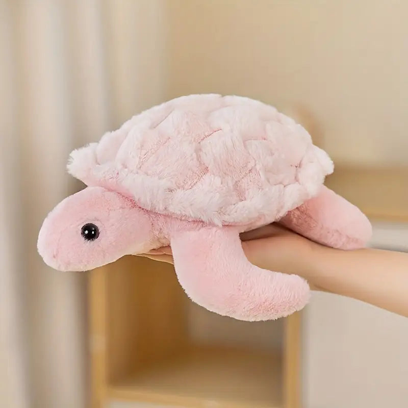 Peluche tortue douce rose et verte – Jouet en peluche mignon pour enfants et décoration