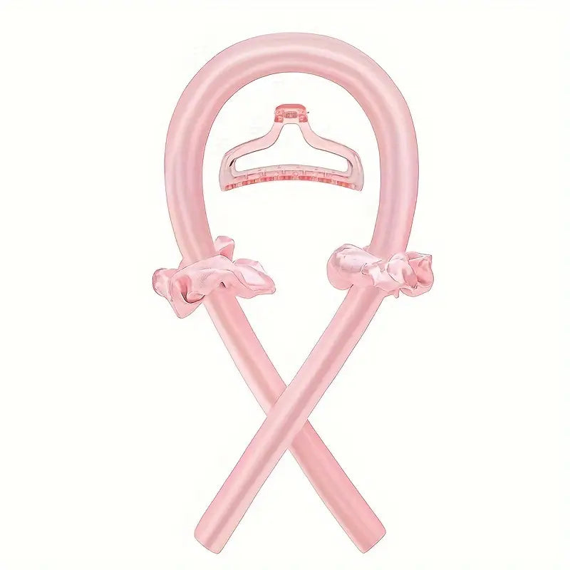 Kit Boucles Sans Chaleur en Satin – Bande Flexible avec Chouchous et Pince pour Coiffure Douce et Naturelle