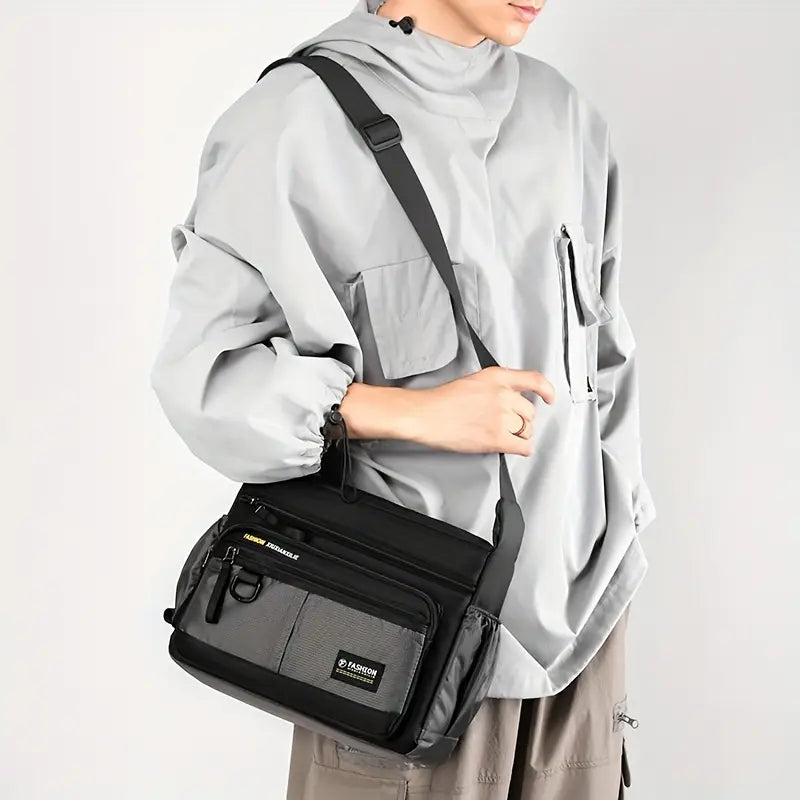 Sac à main homme bandoulière imperméable  Design moderne et poches multiples pour un rangement pratique