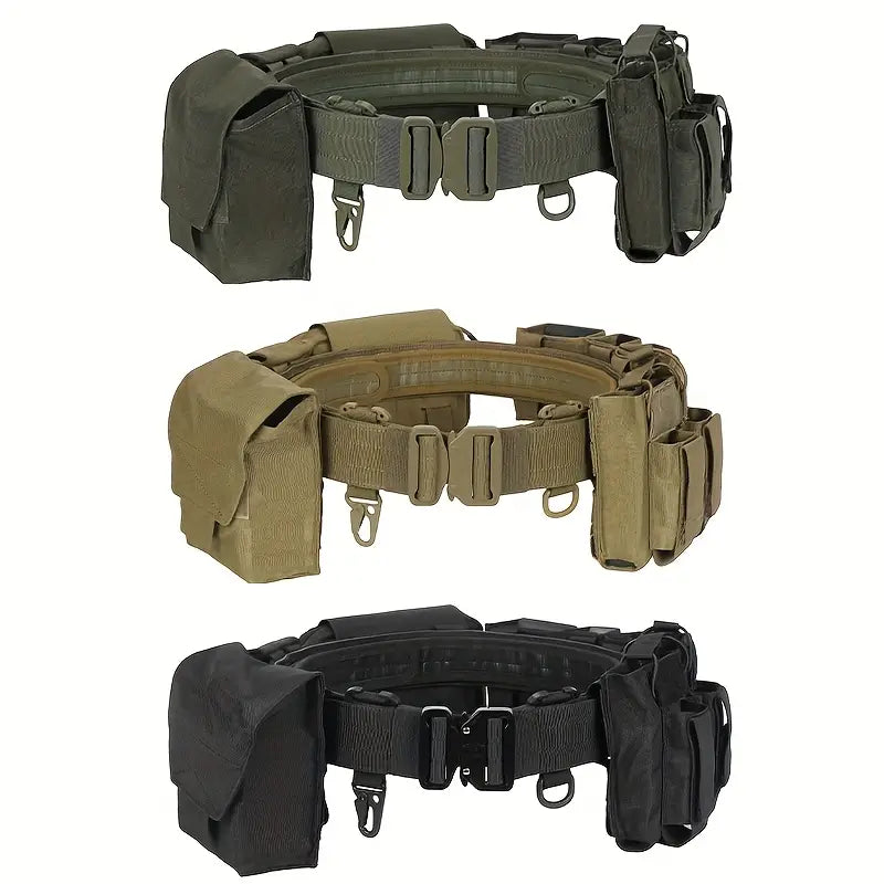 Ceinture tactique militaire avec poches modulables – Ceinture de combat réglable et robuste