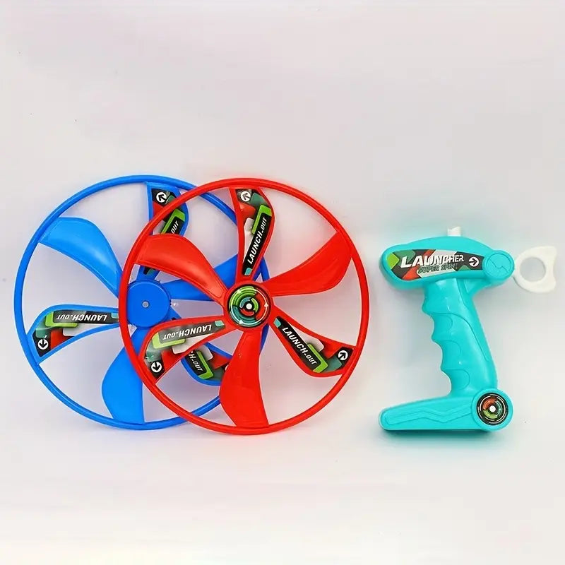 Lanceur Hélice Volante pour Enfants – Jouet Volant Extérieur Amusant et Sûr