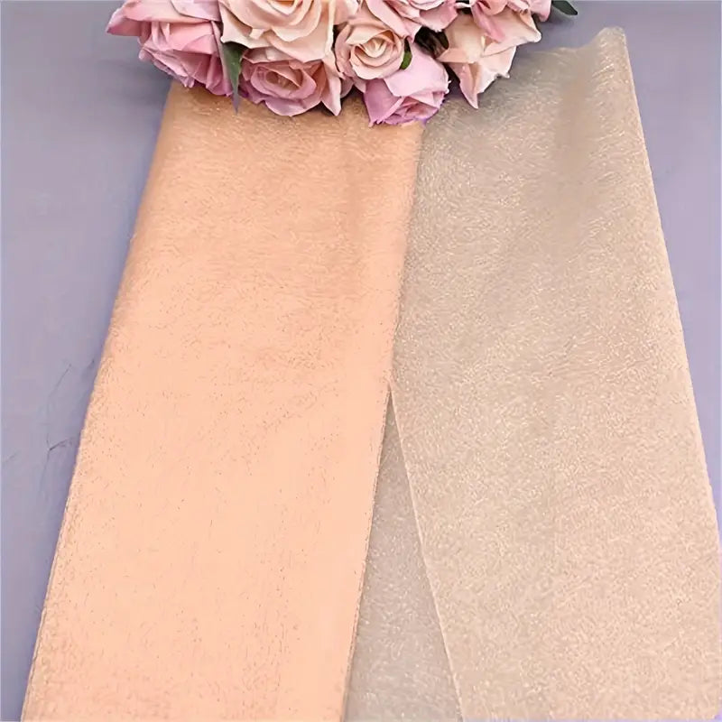 Tulle organza jaune fluo pour emballage cadeau – Rouleau tissu décoratif transparent pour artisanat, bouquets et événements