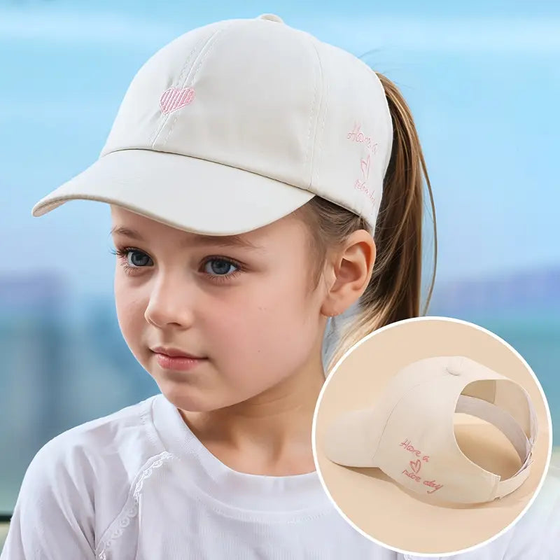 Casquette Fille avec Ouverture pour Queue de Cheval – Chapeaux et Casquettes Enfant Été | Mode & Protection Soleil