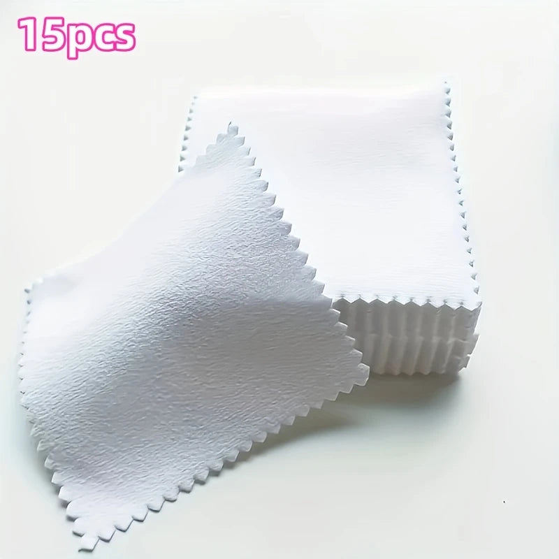 Lot de 15 Chiffons Microfibres Antirayures – Lingettes de Nettoyage Douces pour Bijoux, Lunettes et Écrans