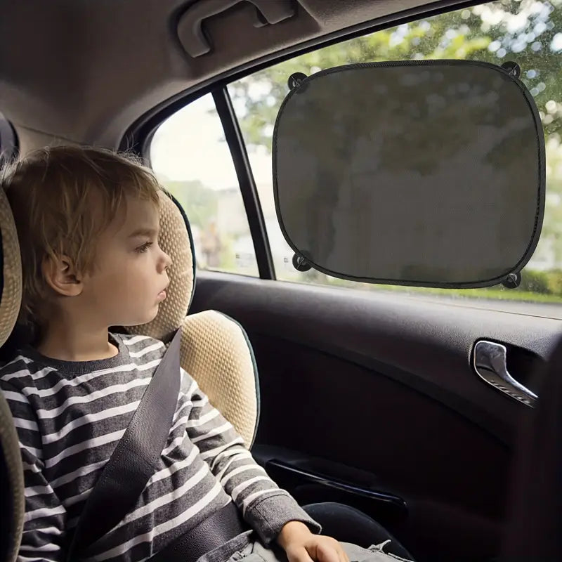 Pare-soleil voiture enfants – Protection latérale anti-UV avec ventouses, lot de 2