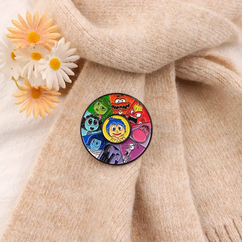 Broche Enfant Émotions Colorées – Bouton Fantaisie Ludique et Amusant