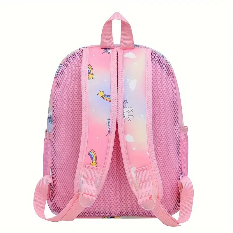 Sac à Dos Enfant Licorne – Cartable Maternelle Fille avec Motifs Arc-en-Ciel et Étoiles, Léger et Confortable