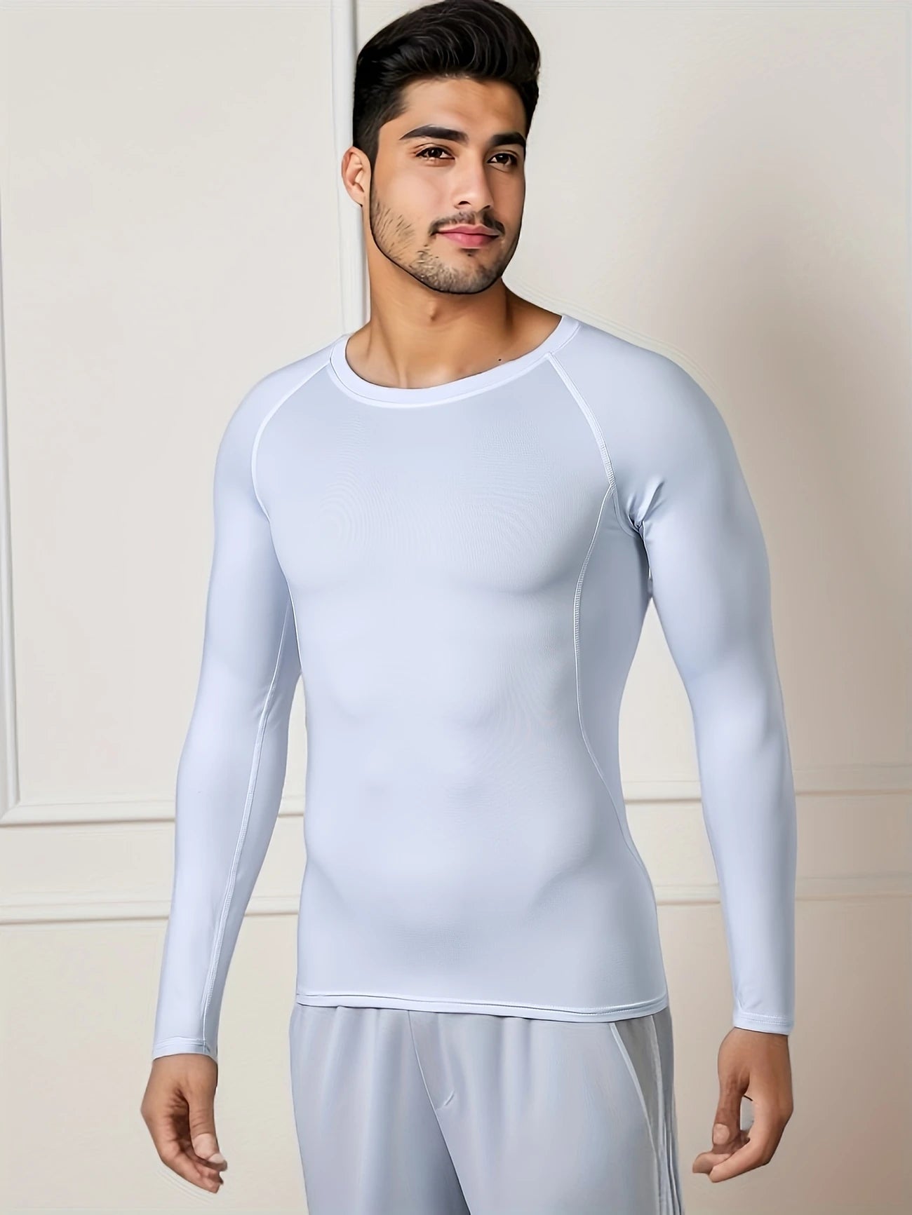 Tee-Shirt Thermique Homme Manches Longues – Sous-vêtement Technique Respirant pour Hiver & Sport