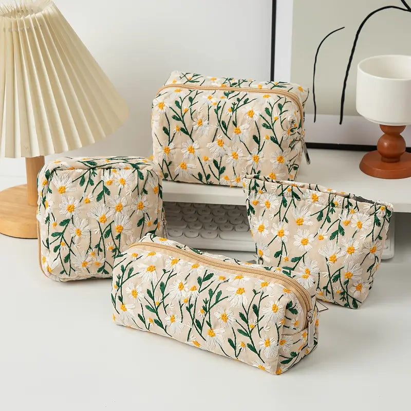 Trousse de toilette fleurie Pochette maquillage élégante et pratique
