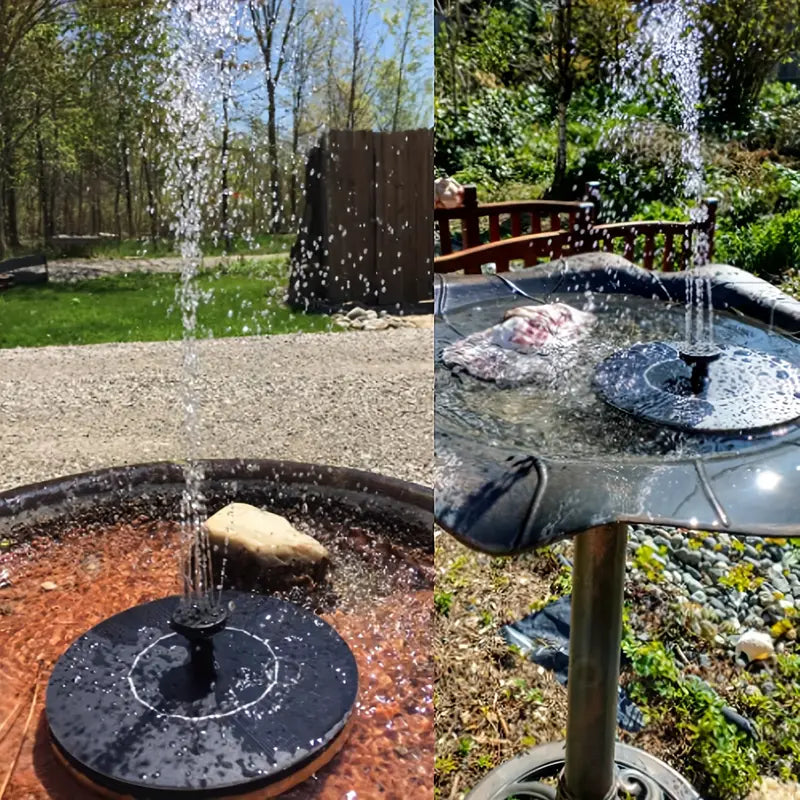 Fontaine Solaire de Jardin avec Pompe Intégrée – Décoration d'Étang et Arrosage Automatique pour Pots et Massifs