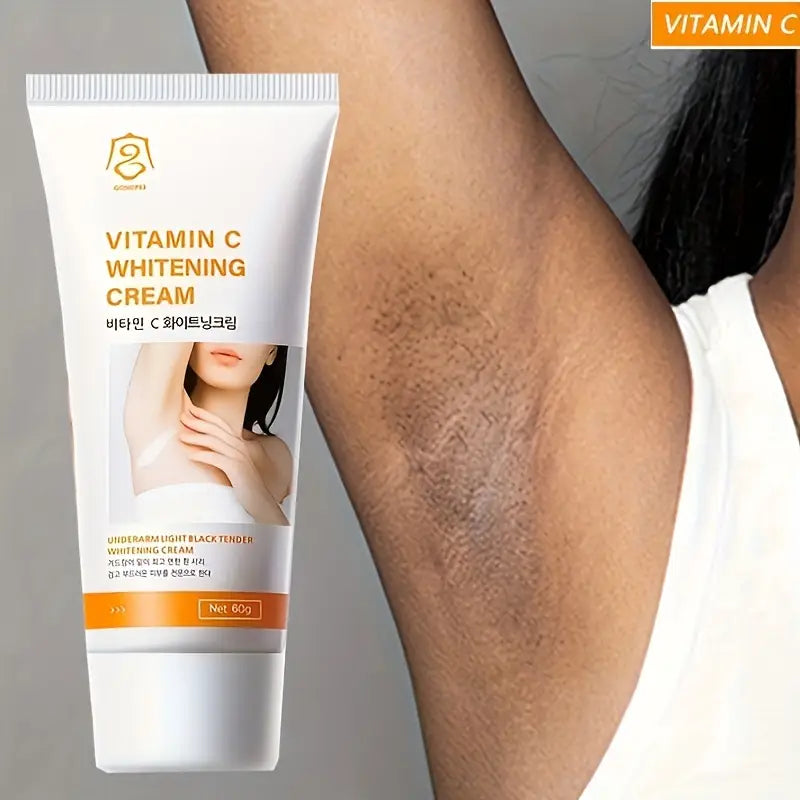 Crème Éclaircissante Aisselles à la Vitamine C – Soin Anti-Taches pour Peaux Foncées, Zones Intimes & Sensibles – 60g
