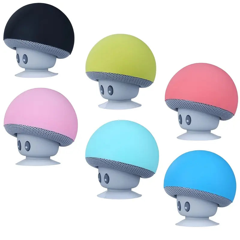 Mini Enceinte Bluetooth USB Champignon – Haut-Parleur Portable avec Ventouse et Micro Intégré