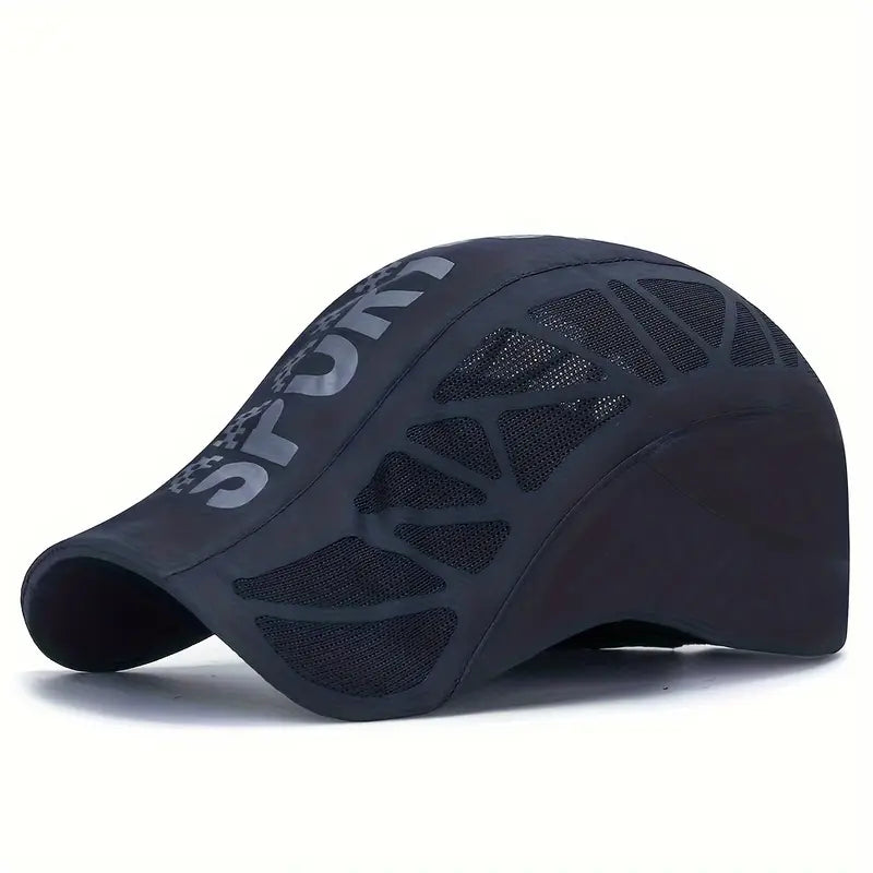 Casquette de sport homme respirante – Cap ajustable noire avec maille anti-transpiration pour extérieur