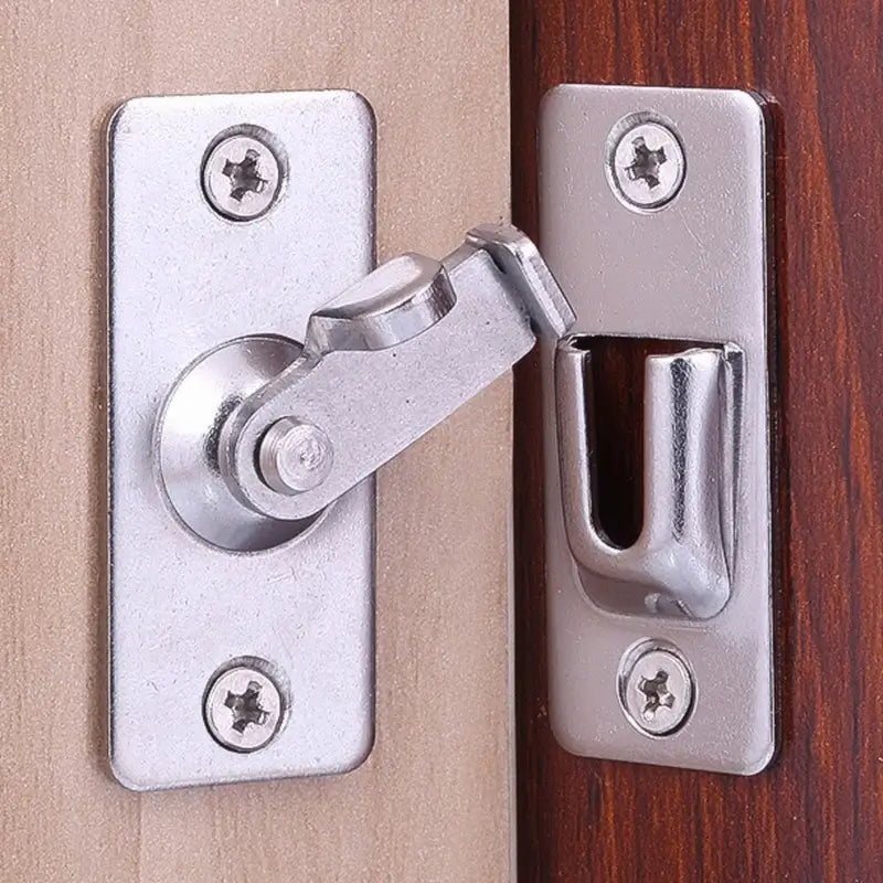 Verrou de Sécurité Inox pour Porte – Loquet Pivotant Antieffraction pour Intérieur ou Hôtel