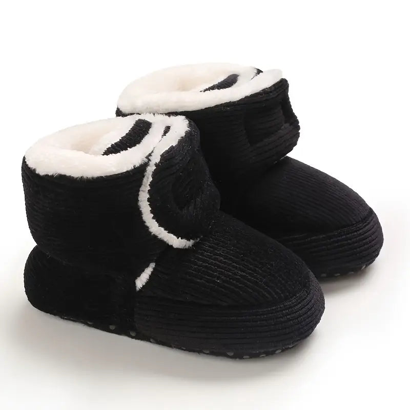 Chaussons bottes bébé garçon en velours rouge – Chaussures chaudes et confortables pour l’hiver