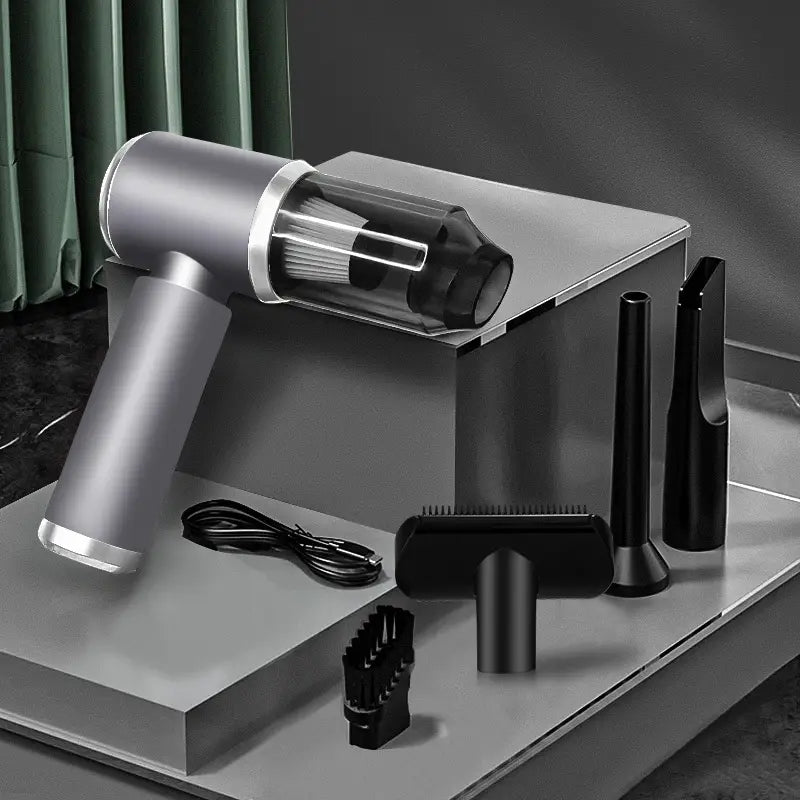 Aspirateur portatif sans fil pour voiture – Puissant et compact avec embouts multifonctions