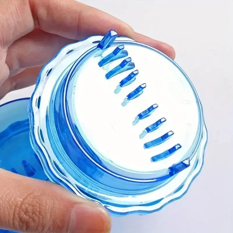 Hachoir à Ail Manuel en Plastique Transparent – Mini Broyeur Rotatif pour Ail, Gingembre et Herbes