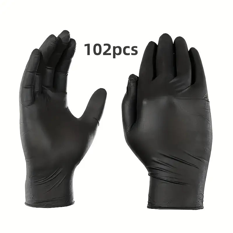 Gants en Nitrile Noirs Jetables – Protection Haute Résistance pour Laboratoire et Expériences Scientifiques