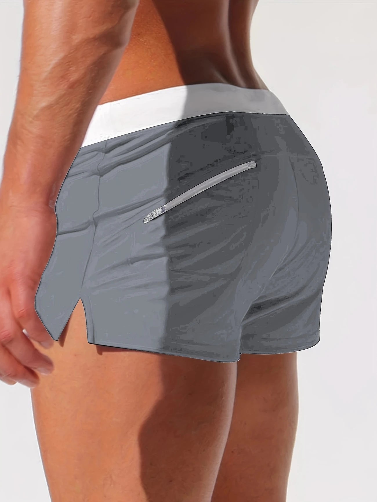 Short de Bain Homme Taille Élastique – Léger, Séchage Rapide et Poche Zippée