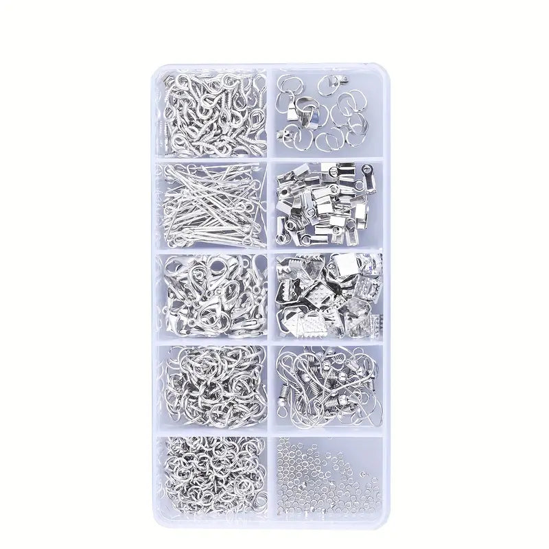 Kit Complet Accessoires Bijoux DIY – Crochets, Anneaux, Fermoirs et Embouts Métal