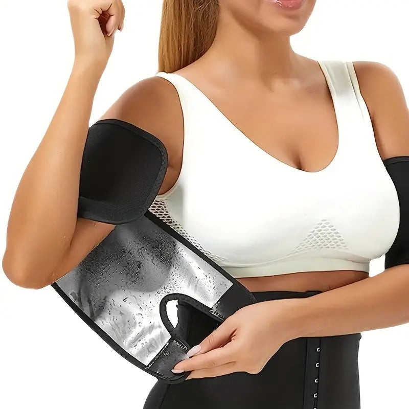 Manchons amincissants pour bras – Ceintures de sudation fitness pour affiner et tonifier les bras