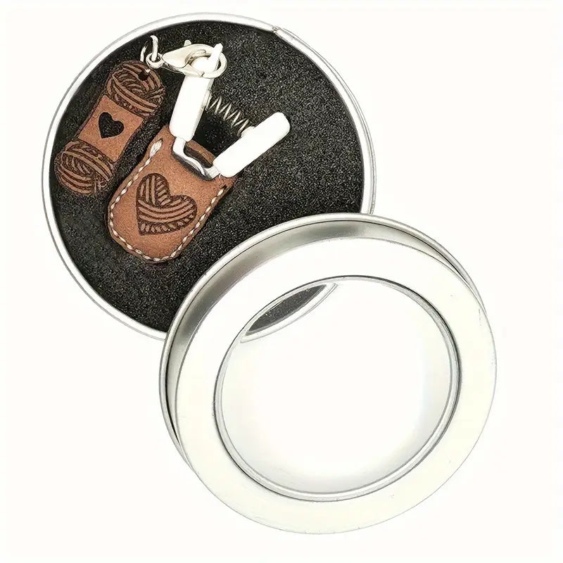 Mini Ciseaux de Couture avec Étui en Cuir – Accessoire Pratique pour Tricot, Crochet et Loisirs Créatifs