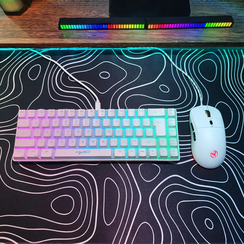 Clavier Gaming Mécanique Rétroéclairé + Souris Filaire LED – Kit Gamer Haute Performance