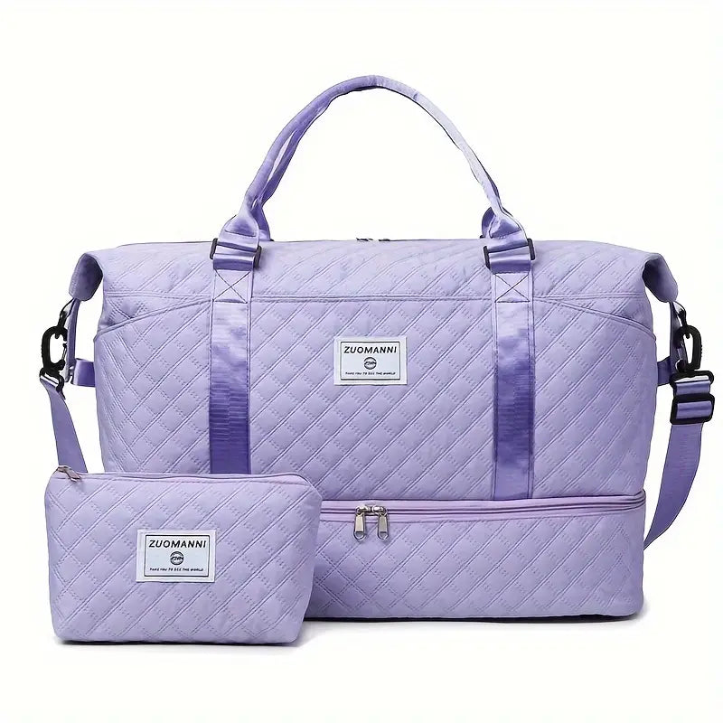 Sac de voyage homme avec trousse assortie  Grand sac à main multifonction et élégant