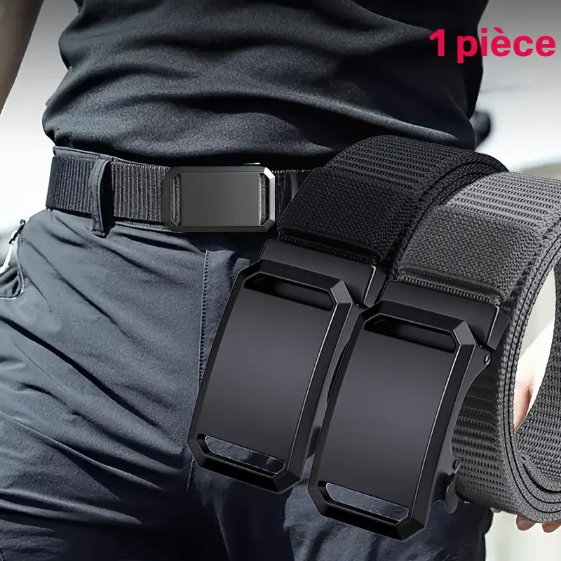 Ceinture tactique homme avec boucle automatique robuste – Accessoire pratique et résistant pour un look moderne